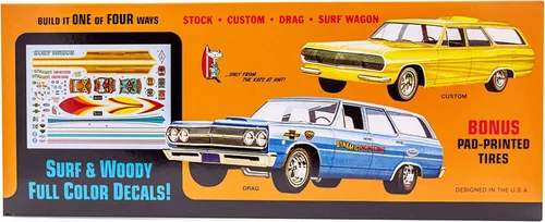 Vista 2 de AMT 1965 Chevelle Surf Wagon 1:25 Kit de modelo a escala 1:25