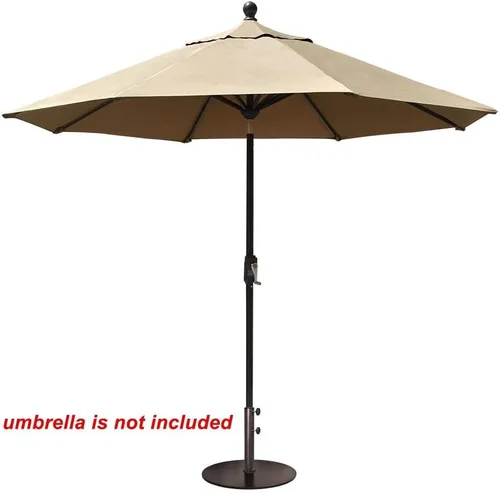 Vista 5 de EliteShade USA - Base redonda resistente para sombrilla de hasta 140 libras, con placa de acero para patio al aire libre, jardín o mesa de patio