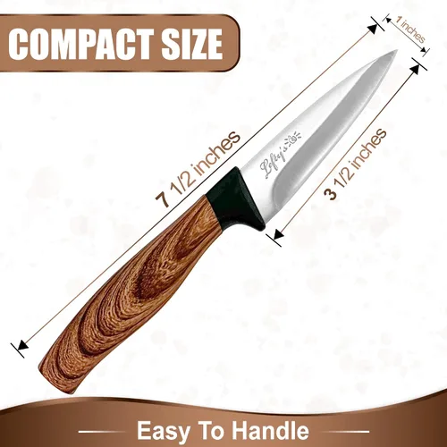Vista 4 de Lefty's Cuchillo de pelar para zurdos – Hoja duradera de acero inoxidable – Extra afilado – Ideal para cortar, uso general, artículos de cocina