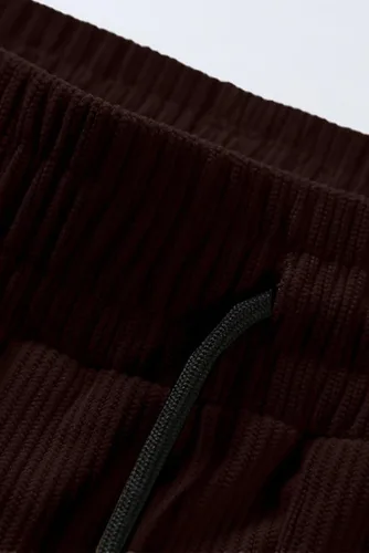 Vista 6 de JMIERR Pantalones de pana para hombre, cintura con cordón elástico, pantalones de deporte cónicos, pantalones cargo pantalones de senderismo