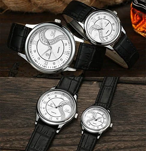 Vista 2 de DREAMING Q&P Relojes de pulsera de cuero ultrafinos para él y para ella