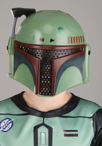Vista 3 de Star Wars Boba Fett - Disfraz oficial de Halloween para jóvenes, overol estampado con máscara de plástico