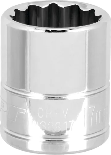 Vista 8 de Performance Tool W38812 Enchufe de 12 puntas, unidad de 3/8 de pulgada, 12 mm Chrome vanadium steel. Polished nickel chrome finish. Designed to
