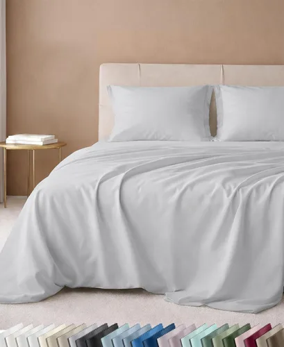 Vista 43 de California Design Den Juego de sábanas tamaño King, 100% algodón, sábanas lujosas de 600 hilos con bolsillo profundo, ropa de cama duradera con 16