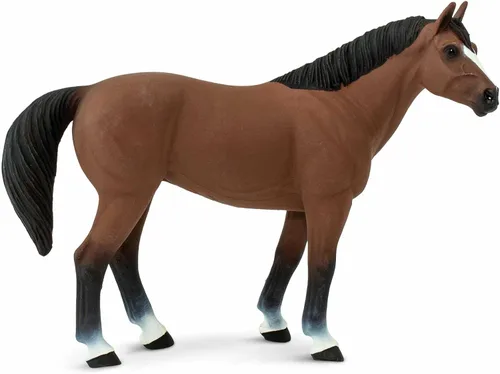 Vista 4 de Safari Ltd. American Quarter Horse Gelding Figurine - Figura de modelo realista de 5 pulgadas, juguete educativo para niños, niñas y niños a partir