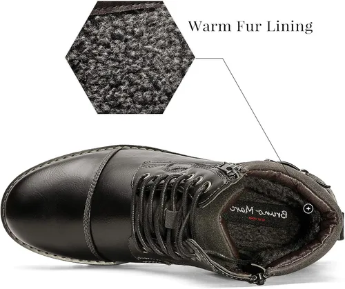 Vista 6 de Bruno Marc - Botas para hombre de combate estilo Oxford para motocicleta