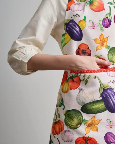Vista 1136 de Maison d' Hermine Delantales para mujer con bolsillo, 100% algodón (27.50 x 31.50 pulgadas)