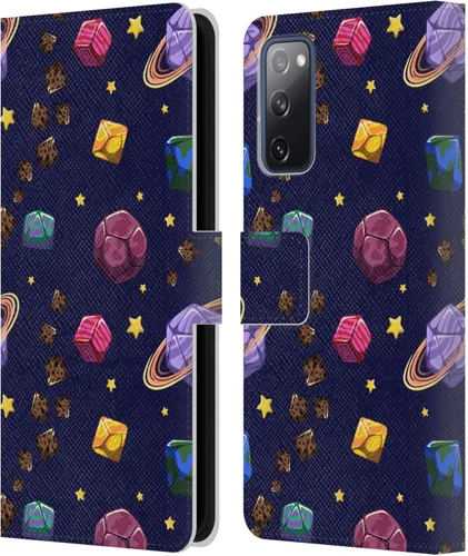 Vista 230 de Head Case Designs Officially Licensed Carla Morrow Colorful Space Dice Patterns Leather Wallet Case Compatible with Samsung Galaxy A07 4G