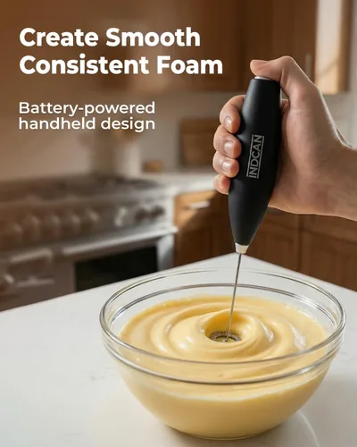 Vista 2 de Fabricante eléctrico con pilas de la espuma del PDA del espumador de la Negro