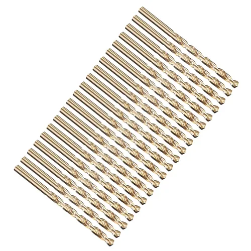 Vista 102 de PATIKIL Broca Jobber de 0.039 in, vástago recto M35 cobalto 5% acero de alta velocidad 135° acabado dorado para metal duro de acero inoxidable - 2