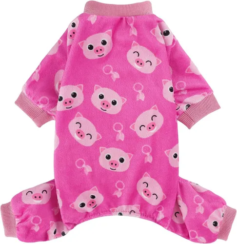 Vista 9 de Pijamas de otoño para perros pequeños, suéter elástico de vellón para cachorros, ropa cálida, ropa para mascotas (XS, mono marrón)