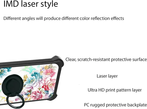 Vista 3 de jioeuinly Funda para Honor X50 compatible con Honor X50 [con protector de pantalla de vidrio templado] [PC duro + silicona suave]