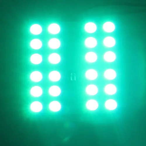 Vista 9 de YM E-Bright – 1 juego (2 unidades) de luces LED RGB 5050 24SMD para auto, panel de domo, control remoto, lámpara LED colorida DC 12V con adaptadores