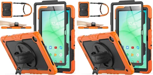 Vista 22 de SEYMAC stock Funda para Samsung Galaxy Tab A8 de 10.5 pulgadas, funda de protección contra caídas de cuerpo completo con protector de pantalla