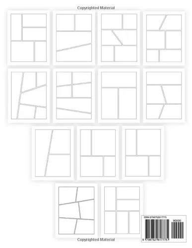 Vista 2 de Blank Comic Book 13 Different Templates Layout Comic Notebook For Kids And Adults, Draw Your Own Comics Storyboards, Sketch And Drawing Own Story