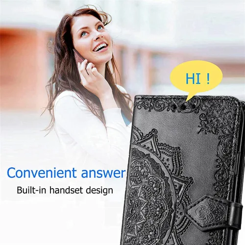 Vista 6 de Funda compatible con Sony Xperia 1 V, compatible con Sony Xperia 1 V/Xperia 1 5 Flip Stand ranuras para tarjetas, cierre magnético, color negro