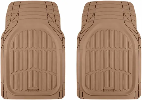 Vista 10 de Motor Trend -2 alfombrillas delanteras para el piso del automóvil- Forros de contorno FlexTough negros - Alfombrillas de goma resistentes