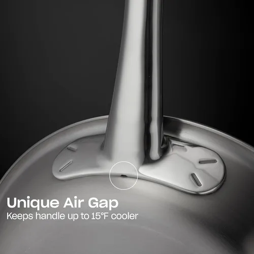 Vista 8 de Fissler M5 Pro-Ply - Sartén de acero inoxidable de 5 capas, 8 pulgadas