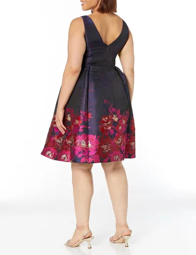 Vista 3 de Adrianna Papell Vestido Jacquard Border para mujer