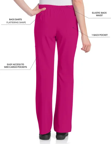 Vista 5 de Urbane Women's Performance Tailored Fit Stretch 6-Pkt Cargo Scrub Pants 9312