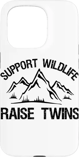 Vista 14 de Support Wildlife Raise Twins Funny Twin Mom Dad Gift Case for iPhone 17