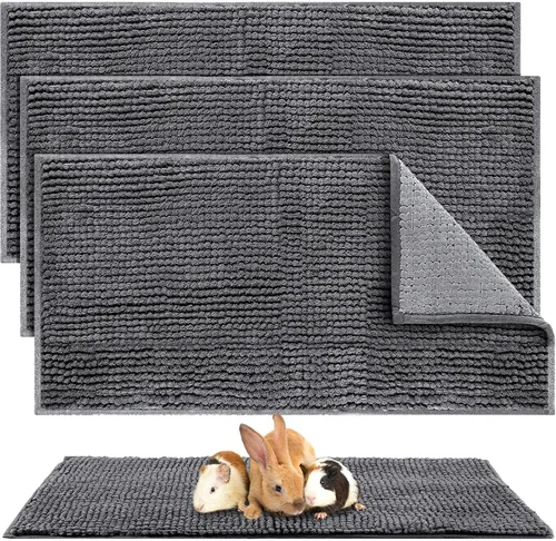 Vista 12 de Amylove 4 piezas de forro para jaula de conejillo de indias, ropa de cama para conejillo de indias, alfombrilla para puerta de perro para patas
