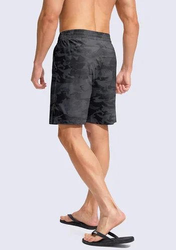 Vista 4 de G Gradual Men's Swim Trunks Quick Dry Bathing Suit Beach Board Shorts for Men with Zipper Pockets and Mesh Lining