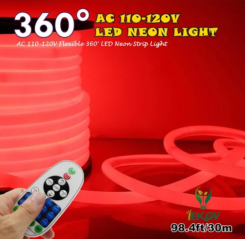 Vista 26 de Adaptador de fuente de alimentación con receptor IR+23 teclas de control remoto para 360° LED NEON Light (16.4 ft-65.6 ft)