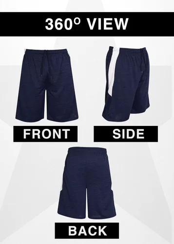 Vista 3 de Reset Pantalones cortos de gimnasio para hombre, pantalones cortos deportivos para hombre con bolsillos, pantalones cortos de entrenamiento Dri-Fit