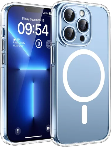 Vista 30 de TOCOL Funda para iPhone 11, compatible con Magsafe, protección completa de cámara, imanes integrados, protección contra caídas, funda translúcida
