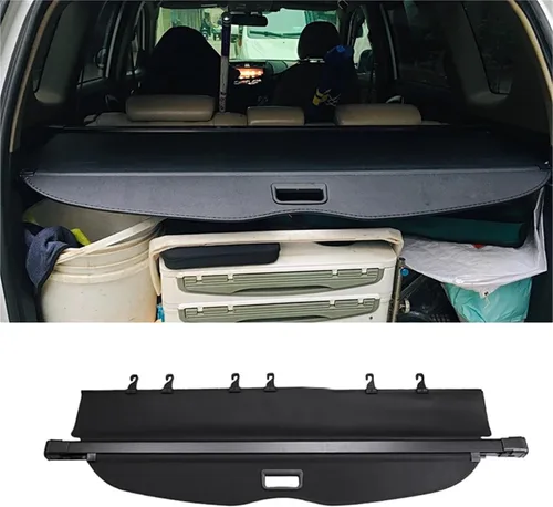 Vista 5 de Compatible con Toyota RAV4 2006-2013 - Cubierta de carga para maletero, retráctil, protección de privacidad, accesorios para automóviles (cuero)