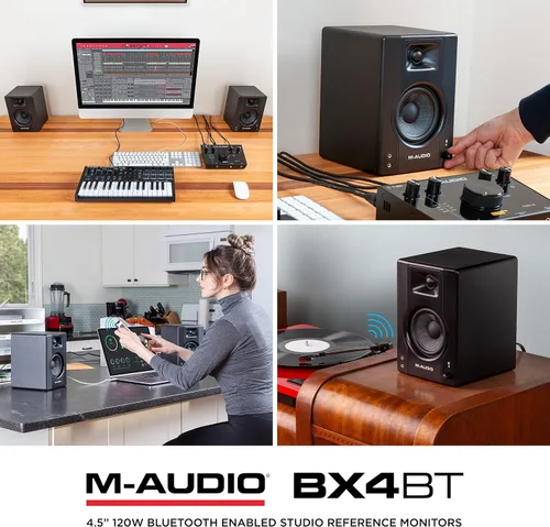 Vista 8 de M-AUDIO Par de monitores de estudio Bluetooth de 4.5" BX4BT