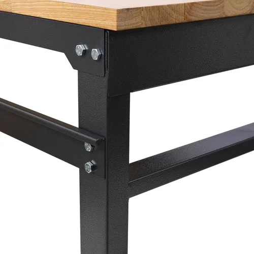 Vista 8 de Banco de trabajo ajustable de 48 pulgadas con ruedas, mesa de trabajo resistente de 2000 libras, banco de herramientas de taller, metal con parte