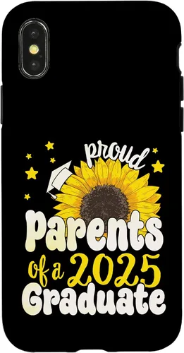 Vista 5 de iPhone 16 Parents of a 2025 Graduate 25 Senior Graduation Sunflower Case