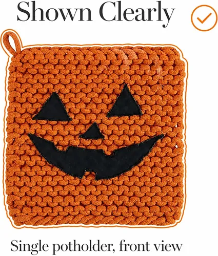 Vista 5 de Mud Pie Soporte para macetas de calabaza de Halloween