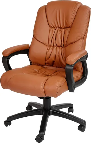 Vista 20 de Flash Furniture Fundamentals - Silla giratoria grande y alta de LeatherSoft para oficina y juegos, silla de oficina ergonómica con reposabrazos Negro