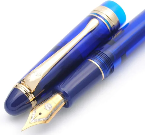 Vista 13 de czxwyst 699 Pluma estilográfica de llenado de vacío de presión negativa, caja original