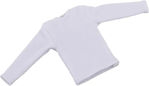 Vista 9 de Colaxi Camiseta de manga larga con figura de hombre a escala 1/12, ropa de muñeca en miniatura para figura de 6 pulgadas, color negro