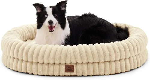 Vista 27 de Cama ortopédica para perro, funda lavable, sofá de piel Gris oscuro