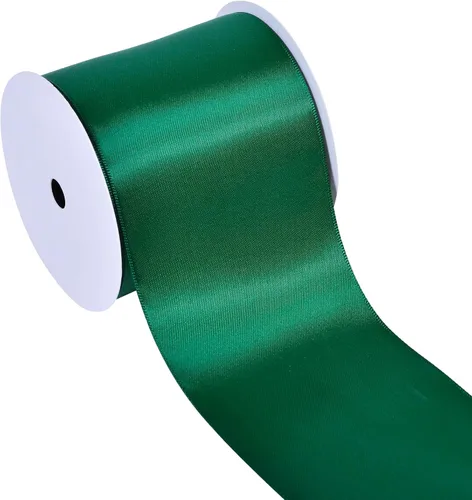 Vista 220 de YAMA Cinta de raso de doble cara negra de 1 1/2 pulgada continua 25 yardas Negro