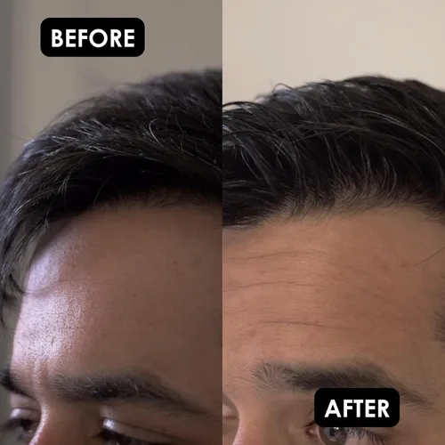 Vista 5 de Gel para el cabello negro Rolda para hombres - Gel de peinado de sujeción media con carbón activado para aspecto húmedo - Cubre las canas y realza