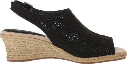 Vista 6 de Easy Street Stacy para mujer Lino Negro