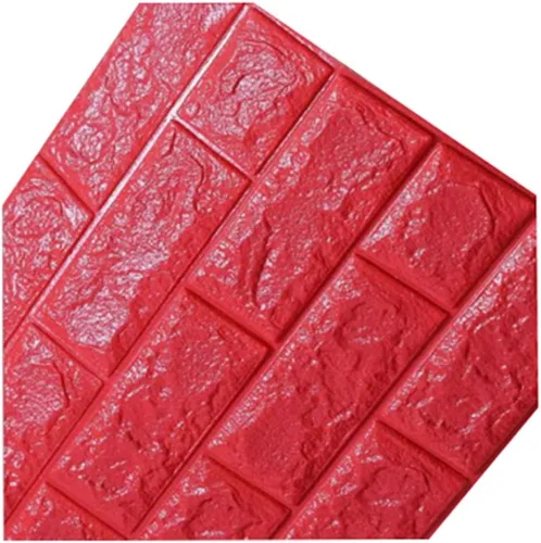 Vista 9 de Calcomanías de pared de ladrillo impermeables 3D de 27.56 x 11.81 pulgadas, paneles de pared autoadhesivos de espuma para TV, sala de estar