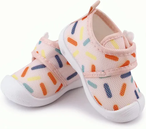 Vista 7 de WILLFUN Zapatos chirriantes para bebés, niños y niñas, tenis para primeros caminos, suela suave, para niños pequeños de 0 a 3 años