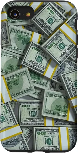 Vista 18 de Pile Money Finance Currency 100 Dollar Stacks Bill s Success Case para iPhone 17