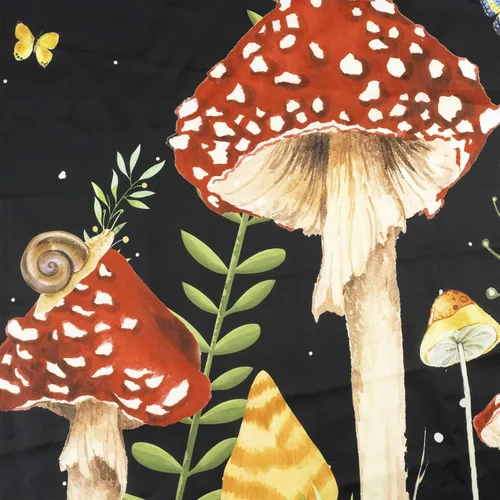 Vista 7 de HVEST Tapiz de hongos para colgar en la pared, tapiz bohemio de plantas y mariposas, noche con fase lunar y estrella, decoración de pared