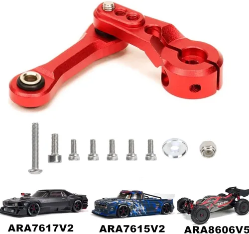 Vista 2 de Aluminio 25t servo bocina y dirección Linkages Actualizaciones Parte para Arrma 1/7 Infracción Felony Limitless 1/8 KRATON Notorious Outcast Talion