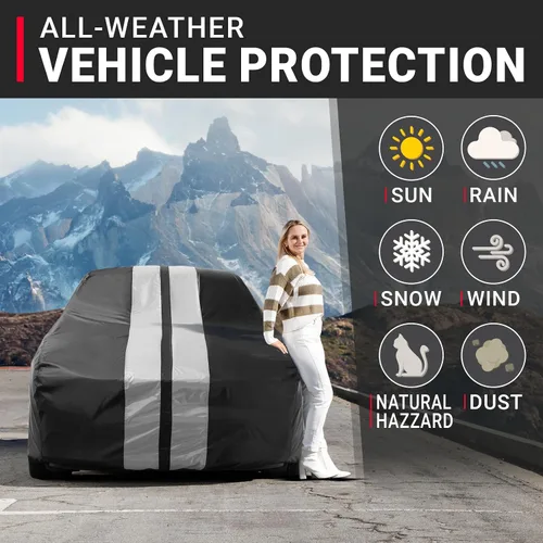 Vista 2 de iCarCover Funda de coche personalizada para Chevy Aveo Hatchback (2004-2018), impermeable, para todo tipo de clima, lluvia, nieve, UV, protector