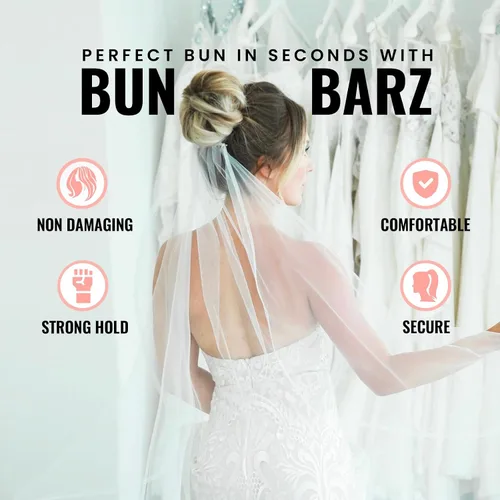 Vista 4 de 2 BUN BARZ by PONY-O - Máquina para hacer bollos flexible patentada para cabello fino y fino, herramienta fácil de moño para el cabello, alternativa