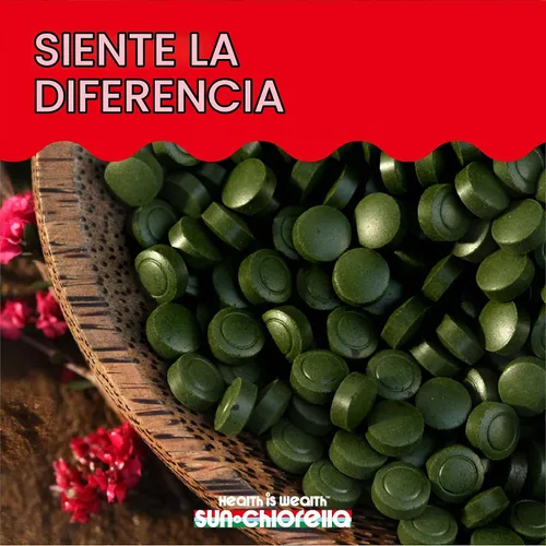 Vista 7 de Sun Chlorella Tabletas 200 mg, alimentos integrales B12 y vitamina D, sin OMG, 300 unidades 90% de pared celular pulverizada para absorción; sin